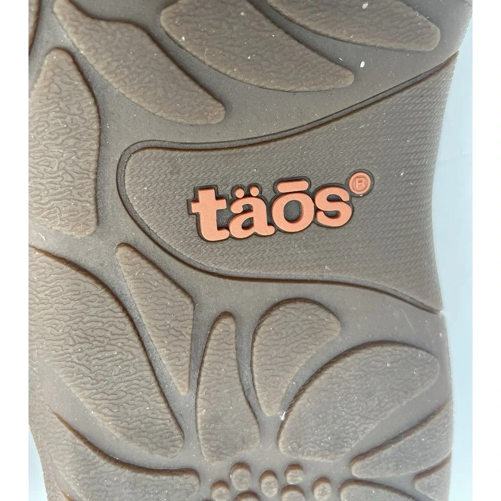 Taos Women's Guru Leather Woven Slide Comfort Sandal Flats Honey Brown Size:6